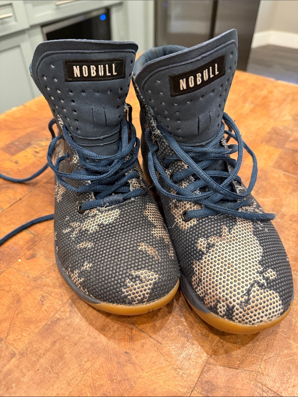 NOBULL Navy and Tan Camo Training Sneakers